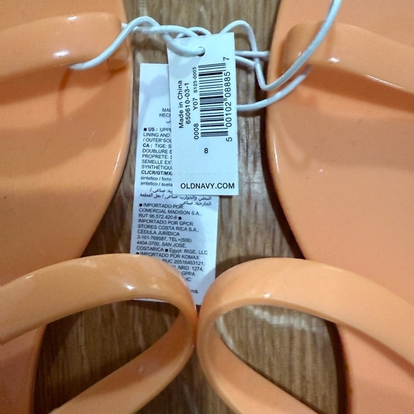 🆕 Old Navy Women's Peach Jelly Sandals - Picture 3 of 3